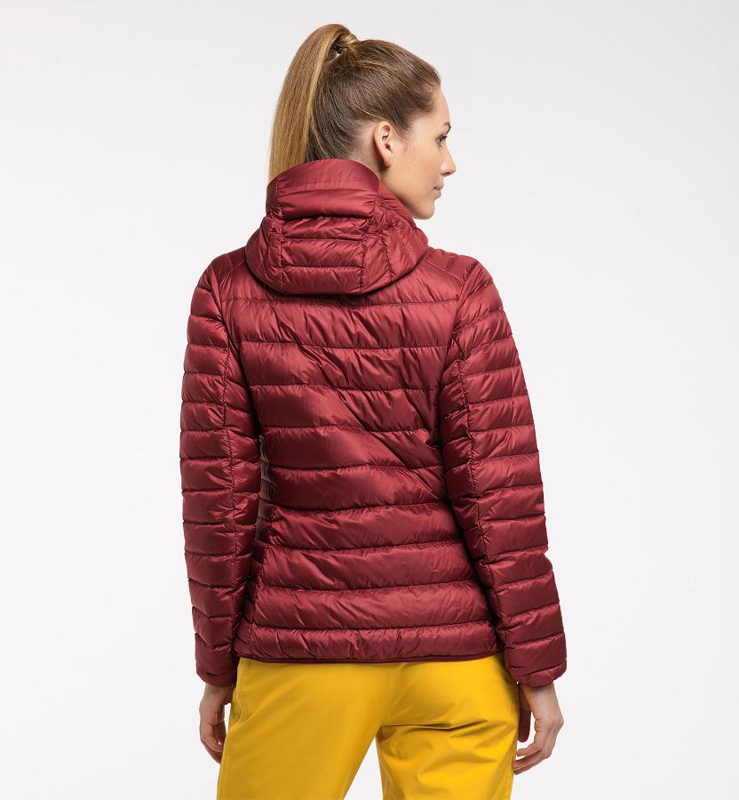 Haglöfs Womens Roc Down Jacket Red New Zealand 13642TOMU